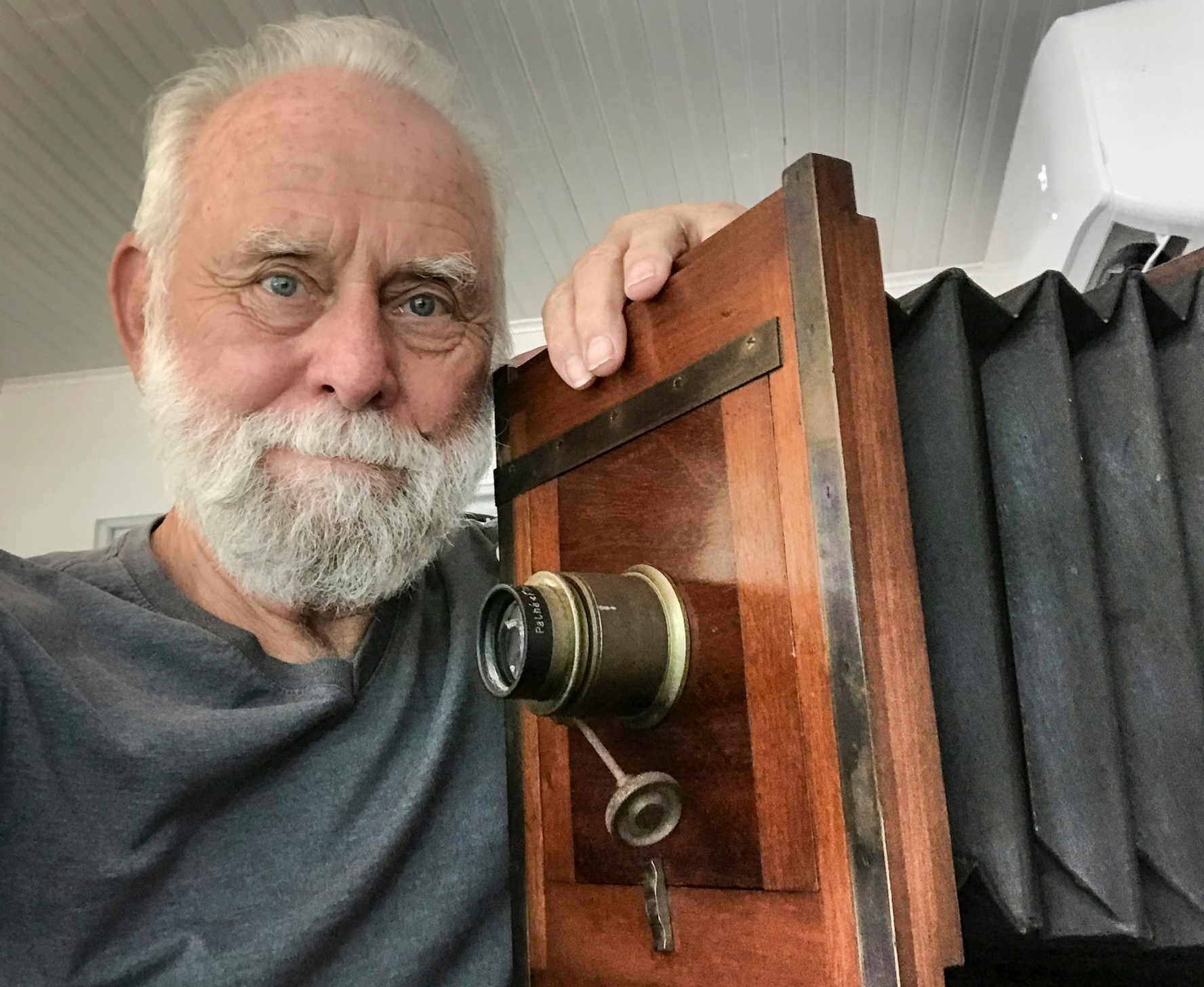 Photographer, Charles Howse, and antique Camera